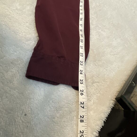 Ralph Lauren Classic Fit Mens Shirt Long Sleeve Button Silk Cotton XL Red Maroon - Picture 10 of 10